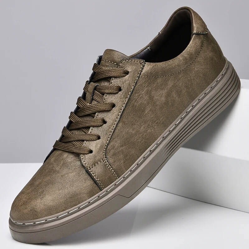 Milanoverdi® Hand-Stitched Genuine Italian Leather Sneakers