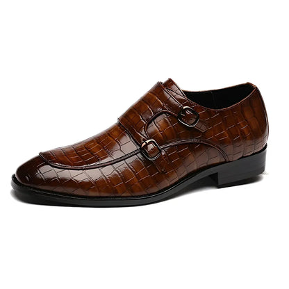 Kroksiluett® by Jesse Vance: Dress Shoes with Timeless Italian-Swedish Design with Faux Crocodile-Grain Leather Detailing