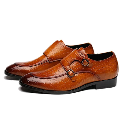 Kroksiluett® by Jesse Vance: Dress Shoes with Timeless Italian-Swedish Design with Faux Crocodile-Grain Leather Detailing