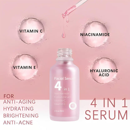 Schöner Brunnen 4-in-1 Anti-Aging, Hydrating, & Whitening Facial Serum by JV Nuremberg | 0% Vitamin C & 14% Vitamin E with Niacinamide & Hyaluronic Acid