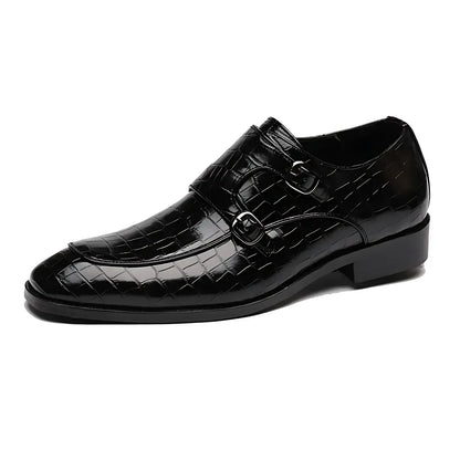 Kroksiluett® by Jesse Vance: Dress Shoes with Timeless Italian-Swedish Design with Faux Crocodile-Grain Leather Detailing