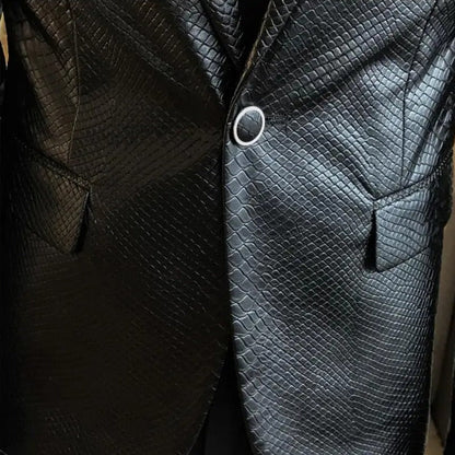 Stadskarpa Blazer by JesseVance NYC: The World's First Python Skin-Embossed Faux Leather Blazer