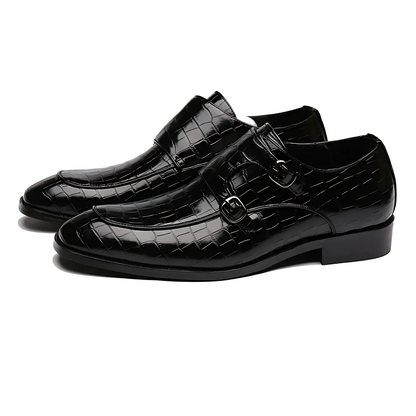 Kroksiluett® by Jesse Vance: Dress Shoes with Timeless Italian-Swedish Design with Faux Crocodile-Grain Leather Detailing