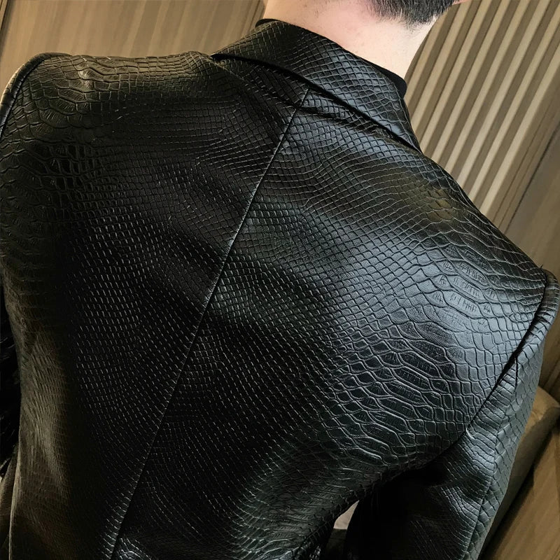 Stadskarpa Blazer by JesseVance NYC: The World's First Python Skin-Embossed Faux Leather Blazer