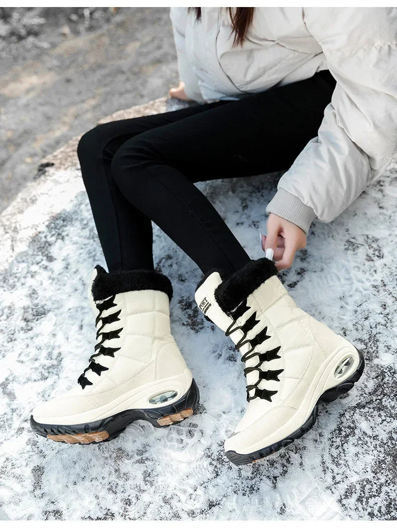 Hexton® Sport by JesseVance & Co. - The World's Only Perfect Women's Winter Boots: Waterproof & Lightweight Plush-Lined Boots featuring Ultra-Comfortable Air Cushioning Support & Superior Outsole Grip for Snowy Winter Hikes & Slippery Black Ice