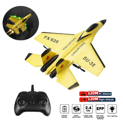 RC Foam Aircraft SU-35 Plane 2.4G Radio Control Glider Remote Control Fighter Glider Airplane Foam Boys Toys for Children