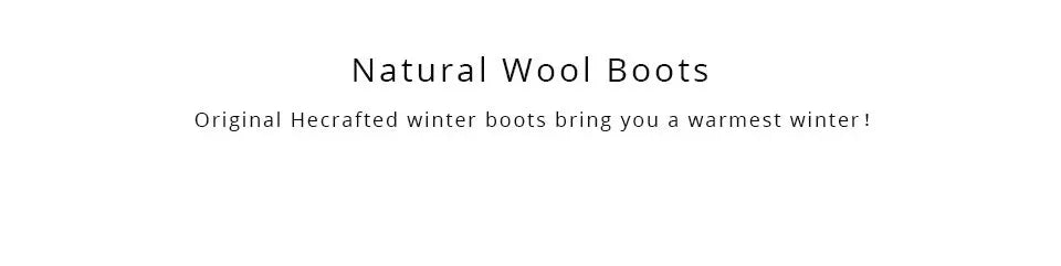 Natural Wool Winter Boots Genuine Natural Cow leather Warmest Men Winter Boots 2024