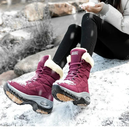 Hexton® Sport by JesseVance & Co. - The World's Only Perfect Women's Winter Boots: Waterproof & Lightweight Plush-Lined Boots featuring Ultra-Comfortable Air Cushioning Support & Superior Outsole Grip for Snowy Winter Hikes & Slippery Black Ice