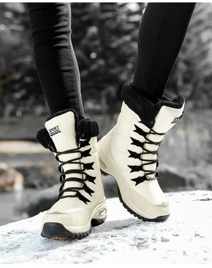 Hexton® Sport by JesseVance & Co. - The World's Only Perfect Women's Winter Boots: Waterproof & Lightweight Plush-Lined Boots featuring Ultra-Comfortable Air Cushioning Support & Superior Outsole Grip for Snowy Winter Hikes & Slippery Black Ice