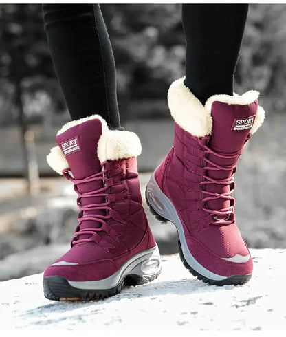 Hexton® Sport by JesseVance & Co. - The World's Only Perfect Women's Winter Boots: Waterproof & Lightweight Plush-Lined Boots featuring Ultra-Comfortable Air Cushioning Support & Superior Outsole Grip for Snowy Winter Hikes & Slippery Black Ice