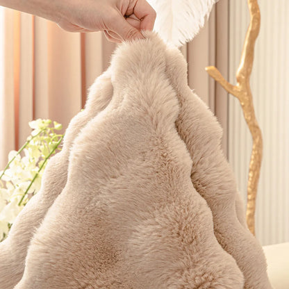 Artificial Rabbit Fur Sofa Cover Non-slip and Dustproof Thick Soft Couch Cover Furniture Protector