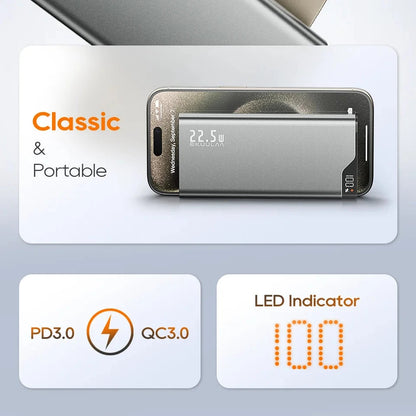 22.5W 10000mAh Powerbank with 20W PD Fast Charging