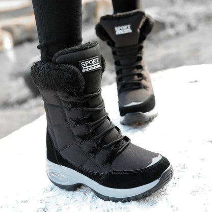 Hexton® Sport by JesseVance & Co. - The World's Only Perfect Women's Winter Boots: Waterproof & Lightweight Plush-Lined Boots featuring Ultra-Comfortable Air Cushioning Support & Superior Outsole Grip for Snowy Winter Hikes & Slippery Black Ice