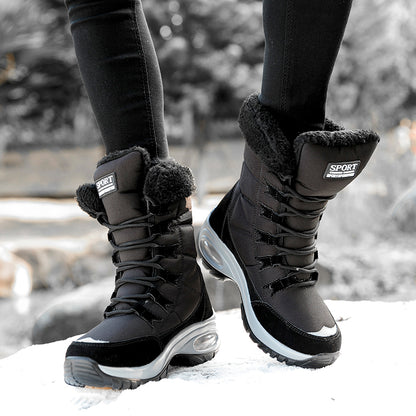 Hexton® Sport by JesseVance & Co. - The World's Only Perfect Women's Winter Boots: Waterproof & Lightweight Plush-Lined Boots featuring Ultra-Comfortable Air Cushioning Support & Superior Outsole Grip for Snowy Winter Hikes & Slippery Black Ice