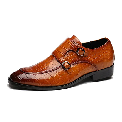 Kroksiluett® by Jesse Vance: Dress Shoes with Timeless Italian-Swedish Design with Faux Crocodile-Grain Leather Detailing