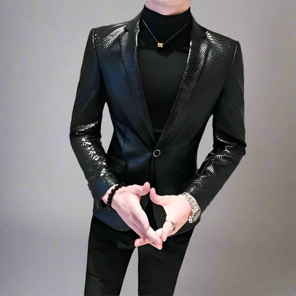 Stadskarpa Blazer by JesseVance NYC: The World's First Python Skin-Embossed Faux Leather Blazer